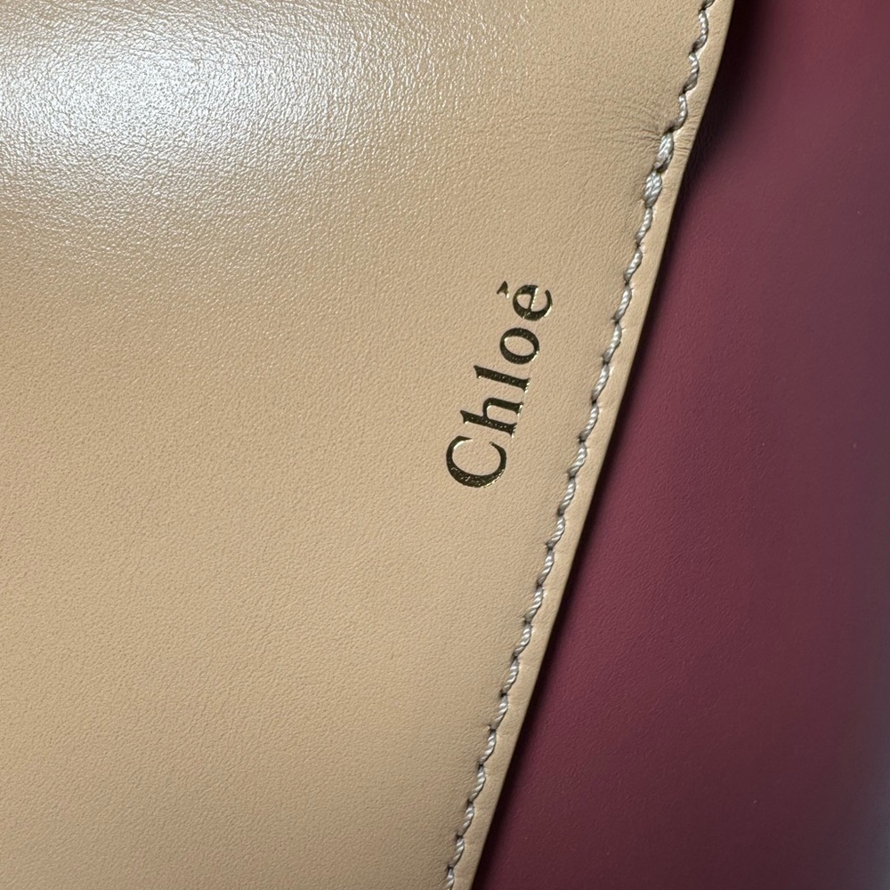 SOLD Chloé Tulip Mini Bucket Bag Pink (Faded Rose) & Cream Leather Luxury Bag - Picture 6 of 11